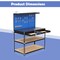 Navy 48 Inch Workbench Work Table with 2 Large Drawer and 2 Shelves